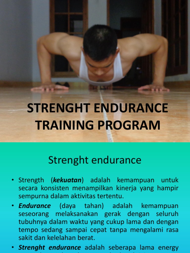 Strenght Endurance Training Program PDF