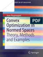 Convex Optimization in Normed Spaces - Theory Methods and Examples