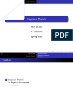 Bayesian Models: Dr. Kempthorne