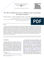 The Effect of Displacement Rate On Imbibition Relative Permeability and Residual Saturation