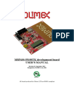 MSP430-5510STK Development Board User'S Manual: All Boards Produced by Olimex LTD Are ROHS Compliant