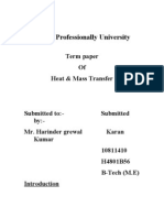 Heat & Mass Transfer Term Paper