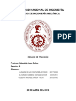 Ensayo de tracción acero ASTM A-36