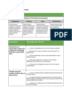 System of Formative Assessment - Self Assessment