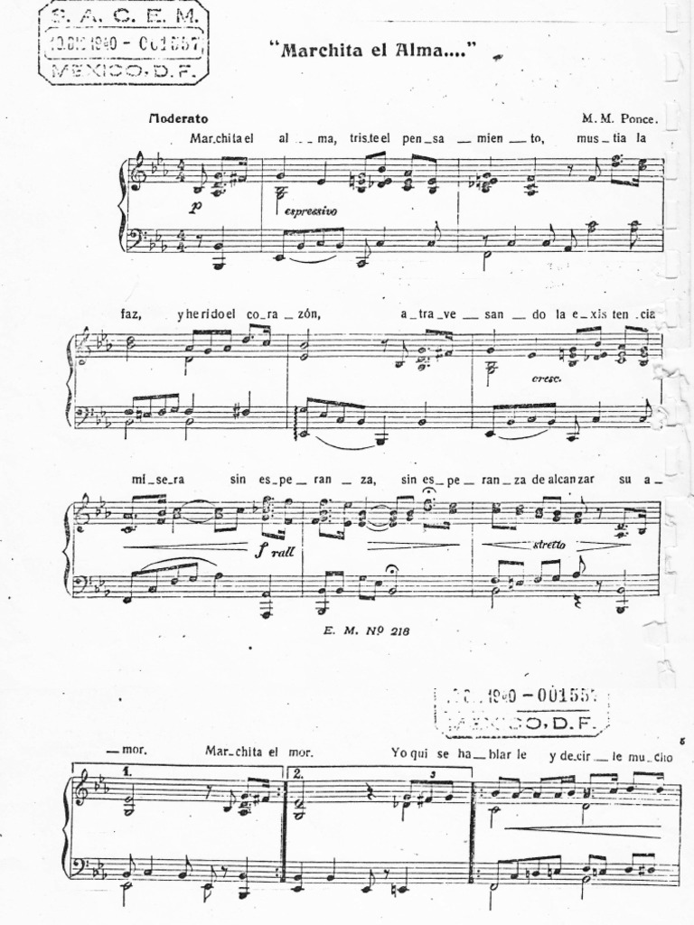 Ponce, Manuel M. Marchita El Alma PDF
