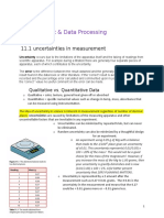 Topic 11: Measurement & Data Processing