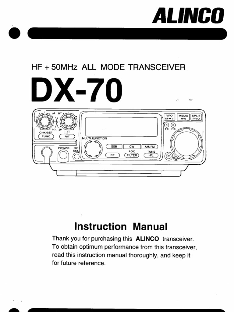 Alinco Dx 70 Instruction Manual Frequency Modulation Electrical Connector
