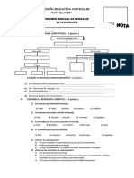 EXAMEN MENSUAL de Lenguaje Cuarto