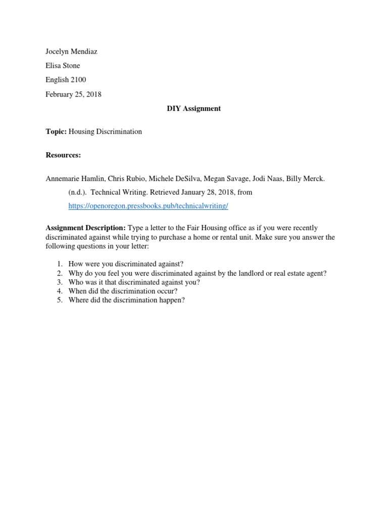 Project 3 PDF Housing Discrimination (United States) Society