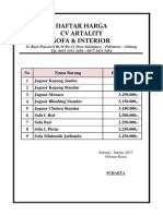 Daftar Harga Sofa