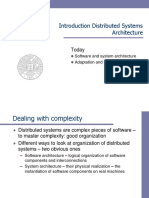 Introduction Distributed Systems Architecture: Today