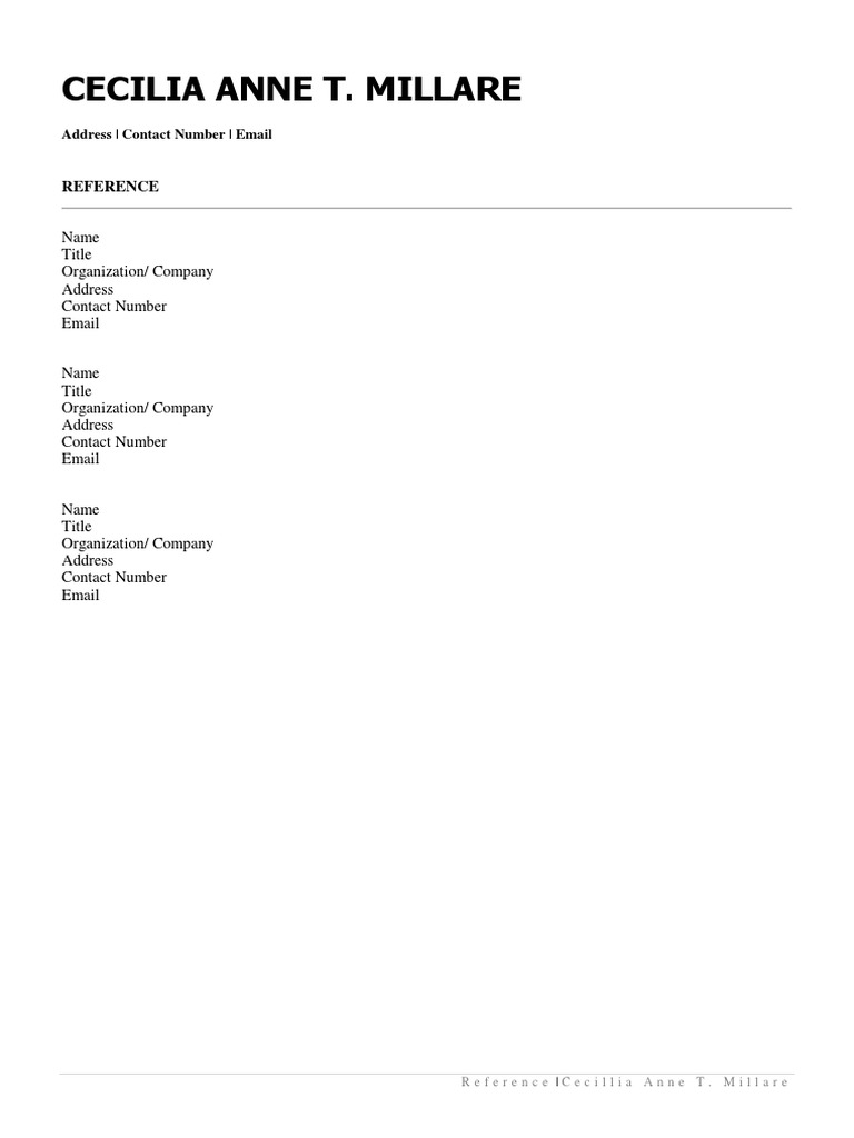 Reference (If Needed) | PDF | Career & Growth