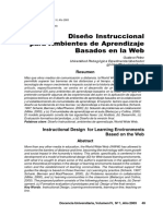 Diseño Instruccional para Ambientes de Aprendizaje Basados en La Web PDF