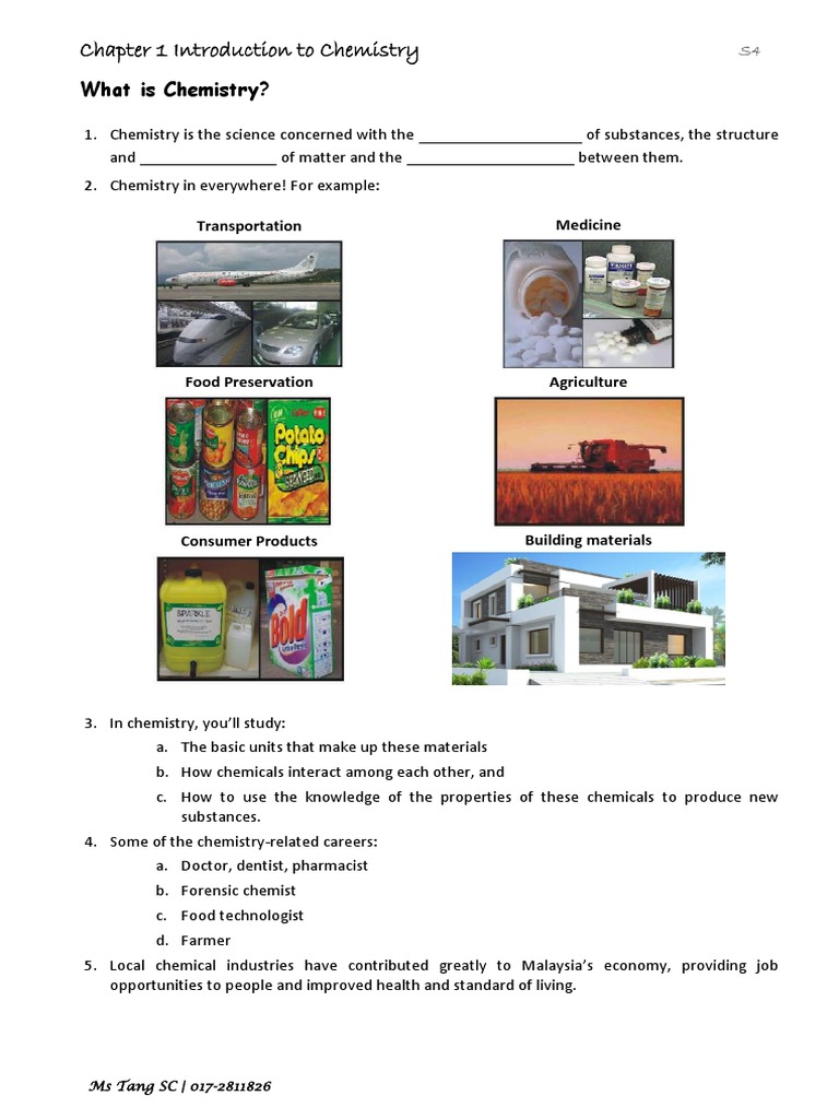 Introduction to Chemistry Overview | PDF | Experiment | Chemical Substances