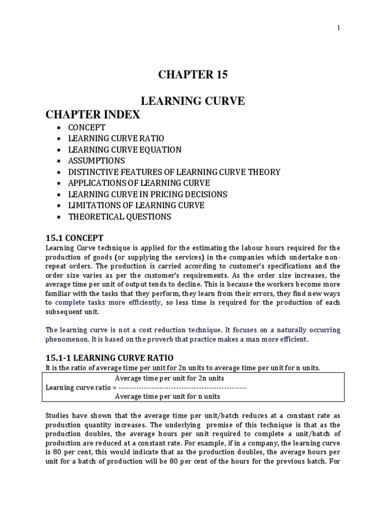 Learning Curve Analysis in Production | PDF | Labour Economics | Overtime