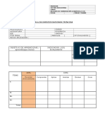 Tabla Especificaiones Técnicas - TET