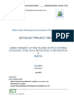 Detailed Project Report: Improvement of The Water Supply System Package-1 For Gaya Municipal Corporation