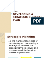 Developing A Strategic Business Plan: Toolbox