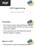 CGI Programming: Python3 Advanced #7