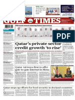 Gulf Times: Qatar's Private Sector Credit Growth To Rise'