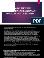 Persyaratan Teknis Fasilitas Dasar Kesehatan Lingkungan Di Industri