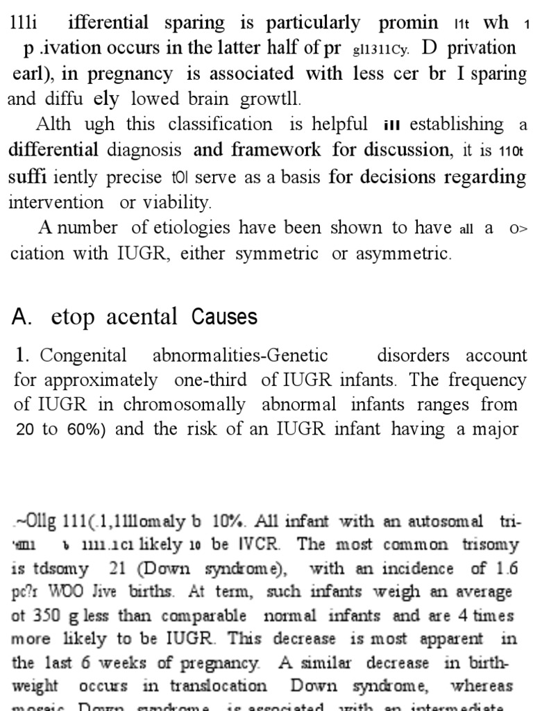 Causes and Impacts of IUGR in Infants | PDF | Fetus | Pregnancy