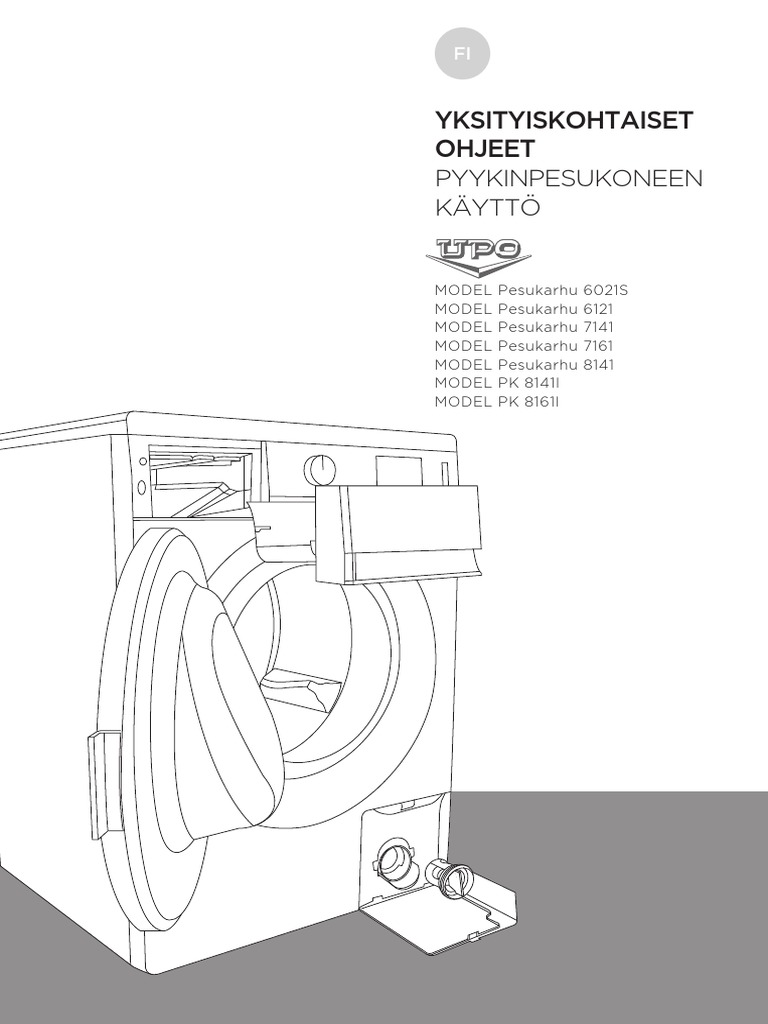 Yksityiskohtaiset Ohjeet Pyykinpesukoneen Käyttö | PDF