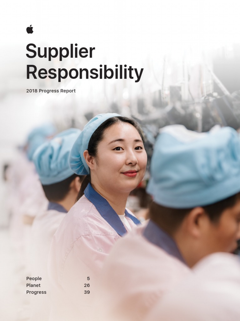 Apple 2018 Supplier Responsibility Report | PDF | Employment | Supply Chain