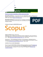 Register Journal Indonesia Citedness in Scopus