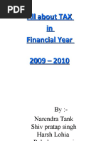 All About TAX in Financial Year 2009 - 2010