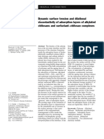 Dynamic Surface Tension and Dilational Viscoelasticity of Adsorption Layers of Alkylated Chitosans and Surfactant-chitosan Complexes