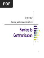 Notes - Barriers To Communication