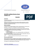 ISO 9001 Auditing Practices Group Guidance On:: Checklist