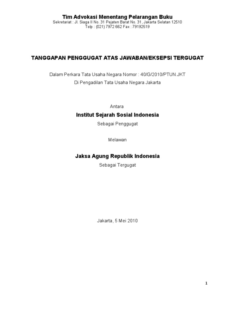 Replik Ptun Mei 2010