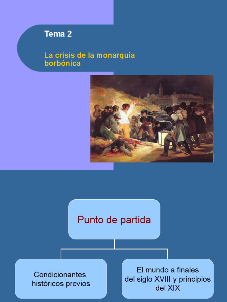 Tema 2: la crisis de la monarquía borbónica