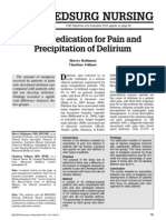 Medsurg Nursing: Undermedication For Pain and Precipitation of Delirium