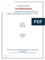 A Project Report On: "Social Media Marketing"