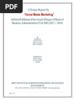 A Project Report On: "Social Media Marketing"