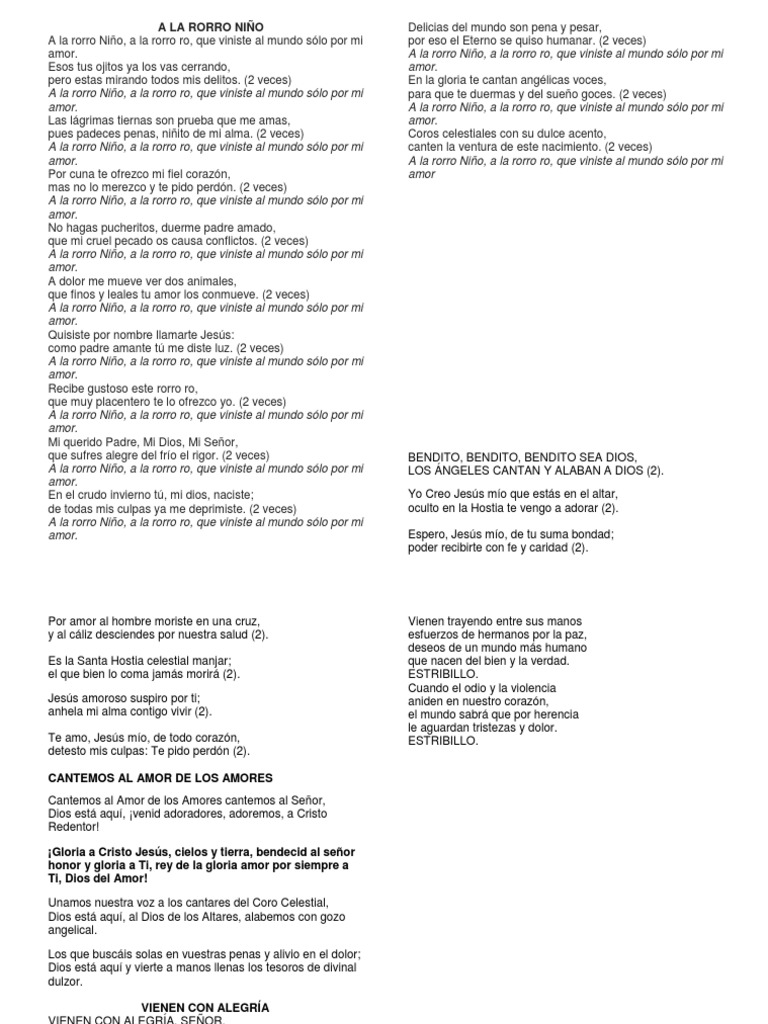 A La Rorro Niño | PDF | Cristo (título) | María, madre de Jesús