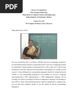 Theory of Computation Prof. Kamala Krithivasan Department of Computer Science and Engineering Indian Institute of Technology, Madras