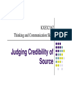 Notes - Judging Credibility of Source