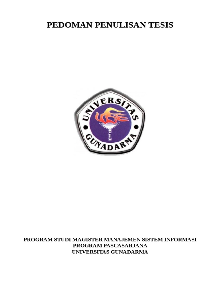 Pedoman Penulisan Tesis MMSI | PDF