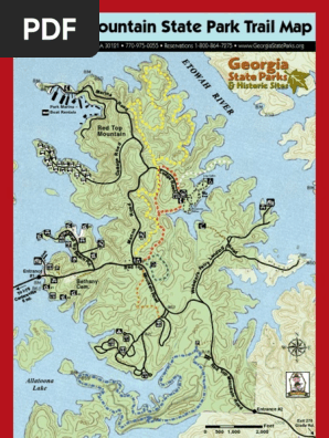 Red Top Mountain State Park Trail Map Trail Hiking