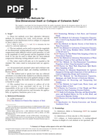 One-Dimensional Swell or Collapse of Cohesive Soils: Standard Test Methods For