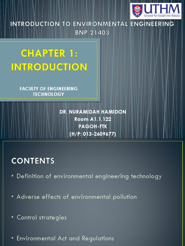 Introduction to Environmental Engineering | PDF | Human Impact On The ...