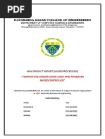 Dayananda Sagar College of Engineering: Mini-Project Report (Microprocessors)