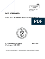 Doe Standard: Specific Administrative Controls