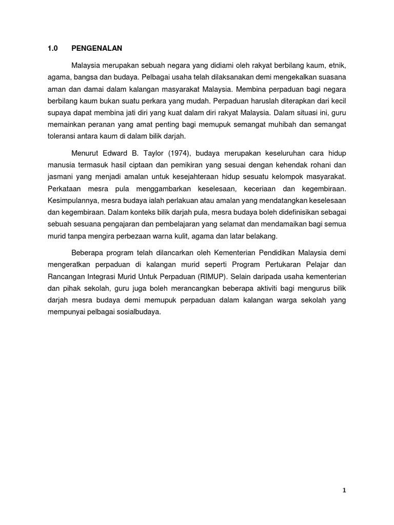 Aktiviti Mesra Budaya Pdf