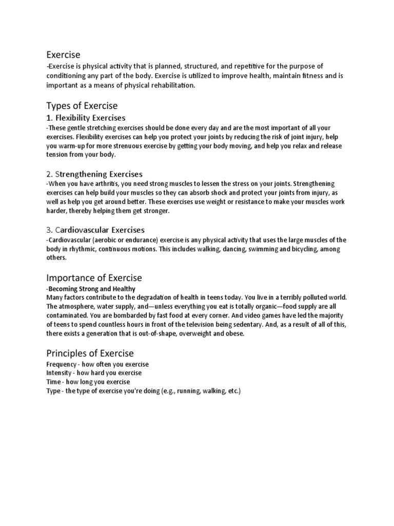 Exercise | PDF