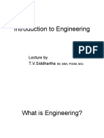Introduction To Engineering Studies